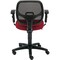 Global Industrial Mesh Back Office Chair with Arms, Fabric, Red 277436RD - alternate 3